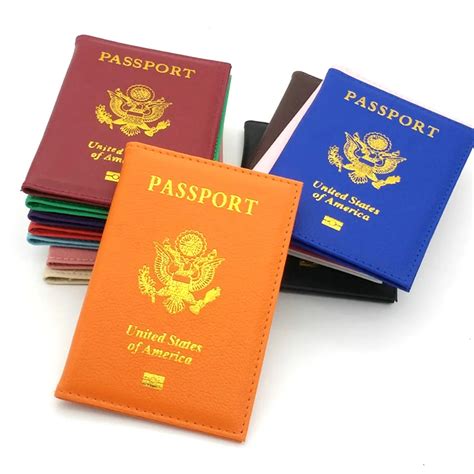 Travel PU Leather Passport Cover 2018 new Women Pink USA Passport ...