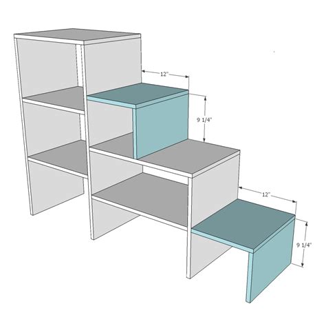 Diy loft bed with storage stairs