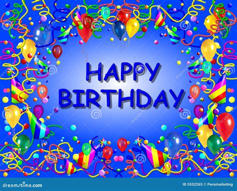 Blue Birthday Background Royalty Free Stock Photo - Image: 5552265