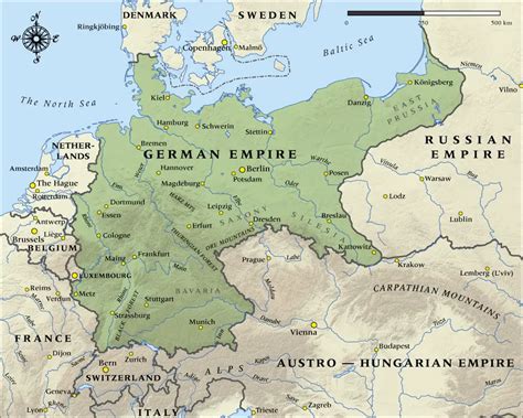 German Empire Map In 1914 - Mapsof.Net