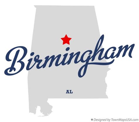 Map of Birmingham, AL, Alabama