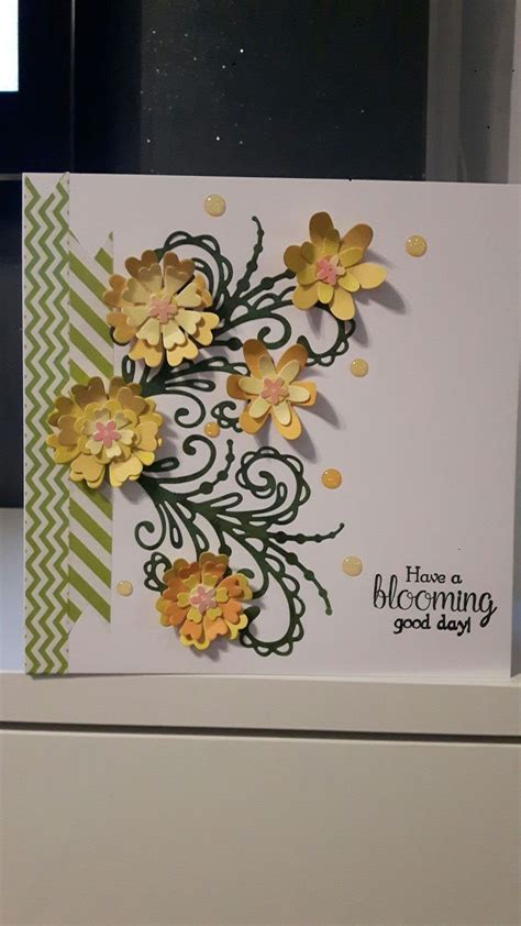 Handmade flowers for a birthday card. | Birthday cards, Handmade ...