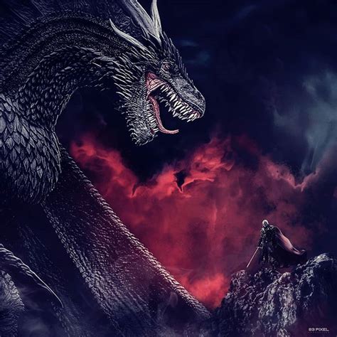 Aegon I Targaryen with Balerion the Black Dread - 83 PIXEL PRODUCTION ...