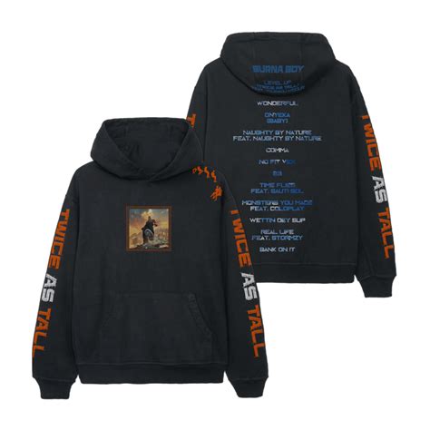 Twice As Tall Hoodie (Black) | Burna Boy – Warner Music Australia Store