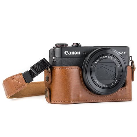 MegaGear Canon PowerShot G7 X Mark II Ever Ready Leather Camera Half ...