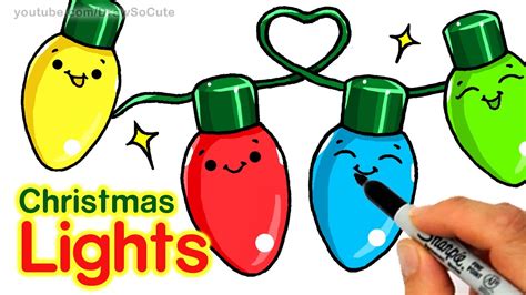 Cartoon Christmas Lights Drawing - bmp-jiggly