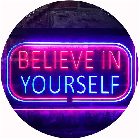 Motivational Quote Believe In Yourself LED Neon Light Sign | Way Up Gifts