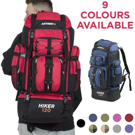 Adtrek 120L Hiker Backpack Extra Large Hiking/Camping Luggage Rucksack ...