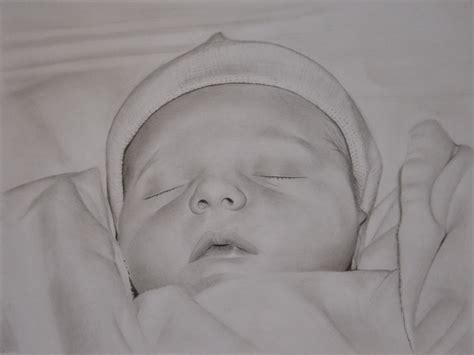 Graphite drawing of a sleeping baby | drawing | Pinterest | Drawings ...