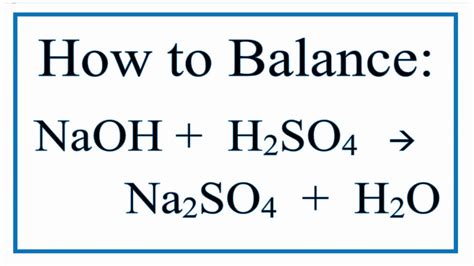 H2so4 Naoh Balanced Equation - AdelaideewaWood