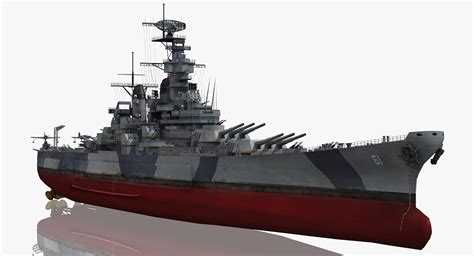 3D uss iowa bb-61 model - TurboSquid 1323203