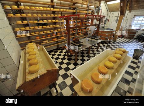 Old Dutch cheese factory Zaanse Schans Zaandam near Amsterdam Holland ...