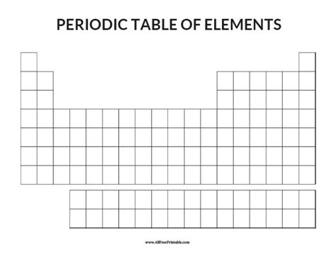 Printable Blank Periodic Table Of Elements - Periodic Table Timeline