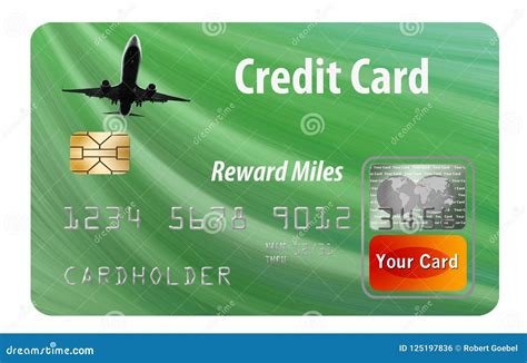 Credit Card that Rewards Users with Airline Miles and Points. Stock ...