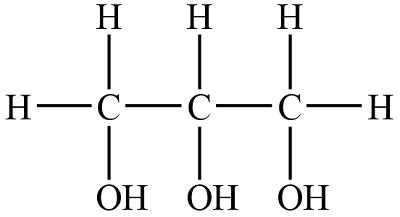 Draw the structural formula of glycerol. | Homework.Study.com