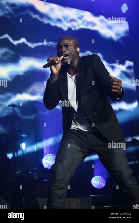 Seal performing live on stage at the O2 Arena in London Stock Photo - Alamy