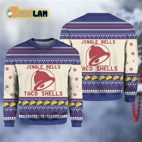 Taco Bell Taco Shells Christmas Ugly Sweater - Zerelam