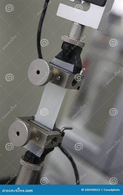 Tensile Strength Test of Rubber and Plastic Stock Photo - Image of ...