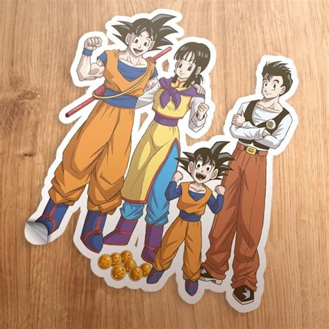 Dragon Ball Z Super Family Goku Chi-chi Gohan Goten Anime | Etsy