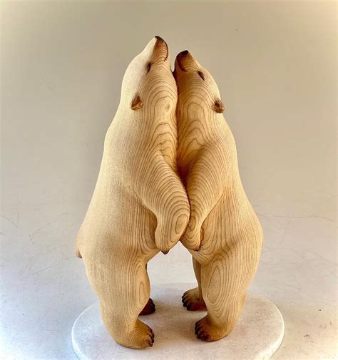 Elegant Animals Commune and Contemplate in Hand-Carved Wooden ...