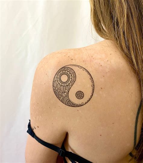 Yin Yang Temporary Tattoo / Yin Yang Fake Tattoo - Etsy