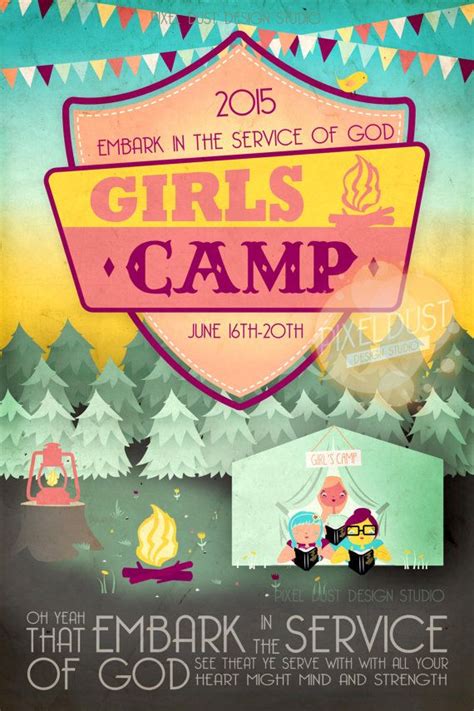 LDS Girls Camp Poster Desgin (Editable Photoshop Files Pack) | Lds ...