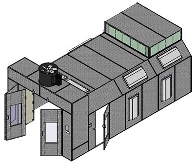 ETL-Listed Reverse Flow Semi Downdraft Paint Booth: Paint Booths