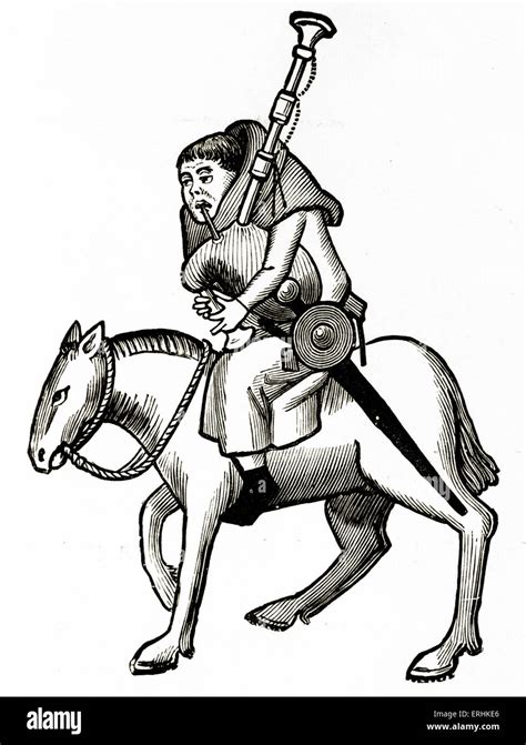 Geoffrey Chaucer ' s Canterbury Tales - The Miller on horseback ...