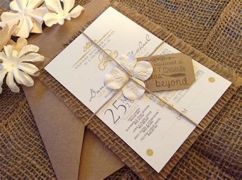 30 Burlap Wedding Invitations Ideas - Wohh Wedding