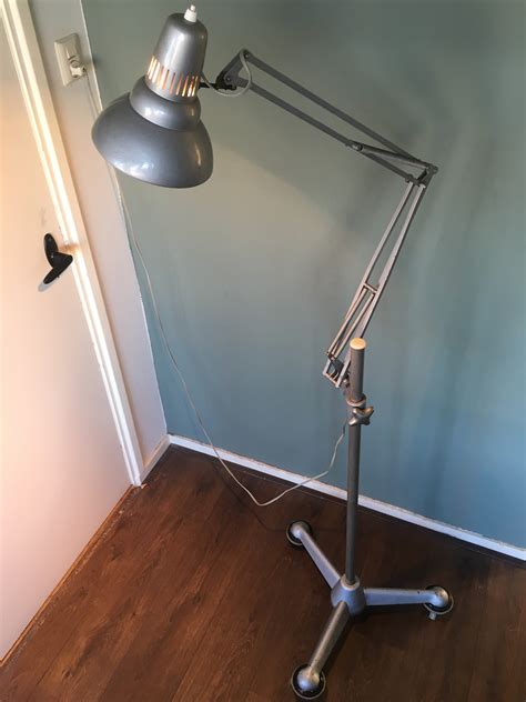 Vintage anglepoise floor lamp with wheels by Asea - 1950s - Design Market