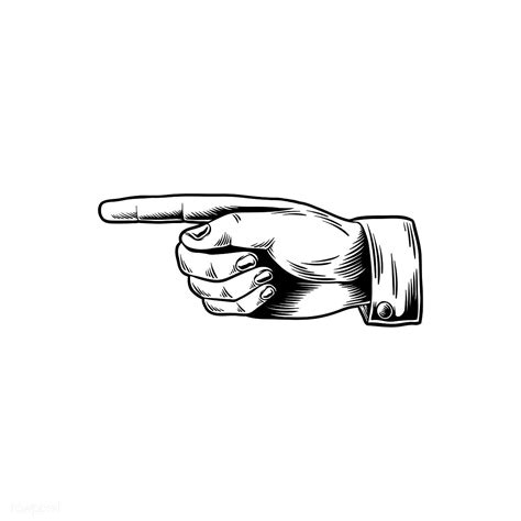 Illustration of hand pointing to the left icon | premium image by ...