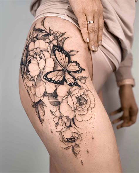 30 Awesome Butterfly Thigh Tattoo Ideas for Men & Women in 2023