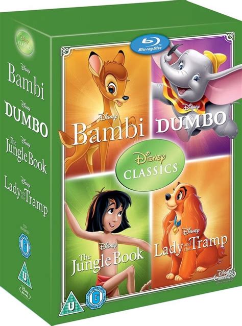 Disney Classics Timeless Classics 4 BD Set 2 Jungle Book, Bambi, Dumbo ...