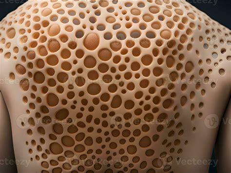 3d rendering of human skin with a hole and pus on it. photo for ...