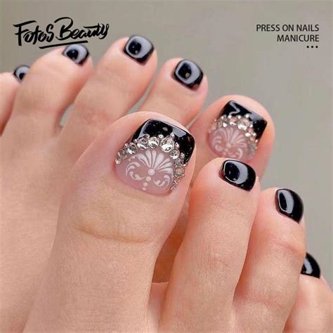 Fofosbeauty 24 PCS Toe Nail Designs 2022, Short Square Press on ...