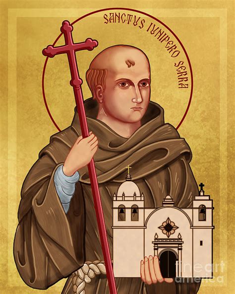 Icon of Saint Junipero Serra Digital Art by Lawrence Klimecki - Pixels