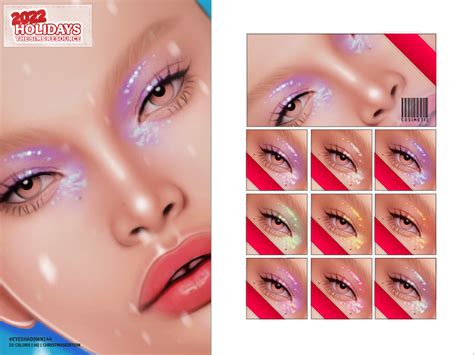 The Sims Resource - Glitter Eyeshadow | N144 | #christmasedition