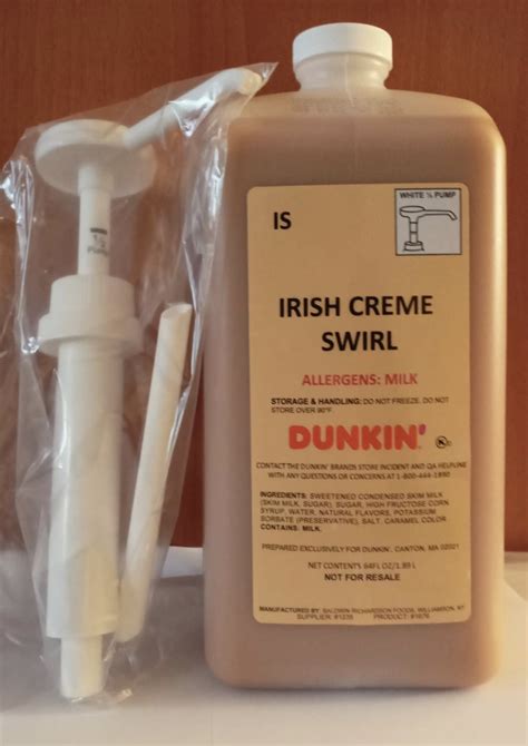 Dunkin Donuts Irish Creme Swirl with Pump See Description First