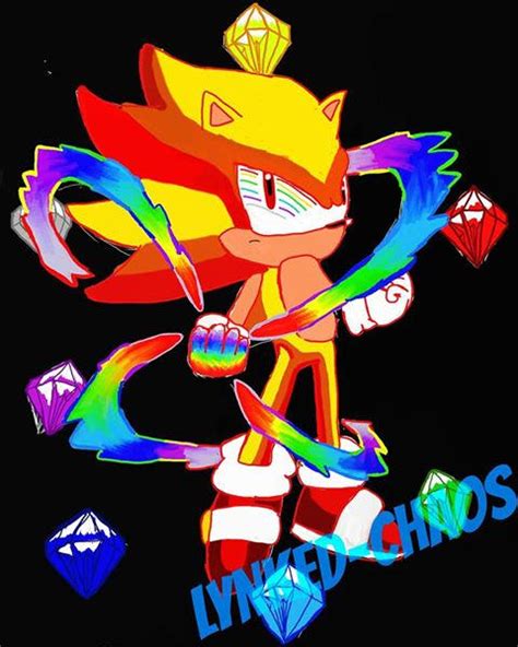 Sonic with 7 Chaos Emeralds/Rainbow POWAR! by Lynked-Chaos on DeviantArt