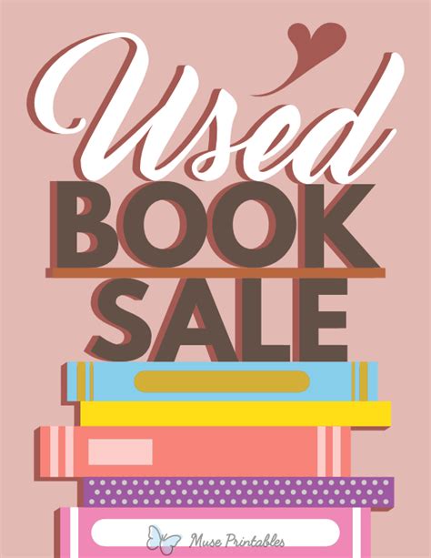 Printable Used Book Sale Sign