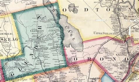 1859 Map of Penobscot County Maine Landowners - Etsy