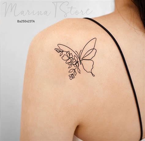 Butterfly Temporary Tattoo Butterfly Tattoo Gift Girly Tattoo - Etsy