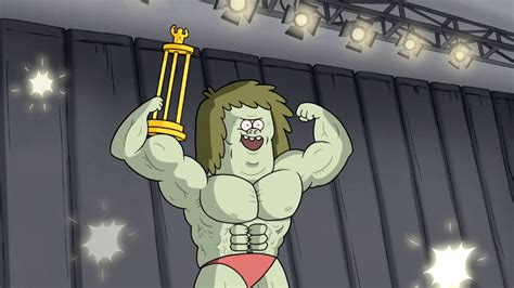 Image - S5E11.056 Young Muscle Man with a Trophy.png | Regular Show ...