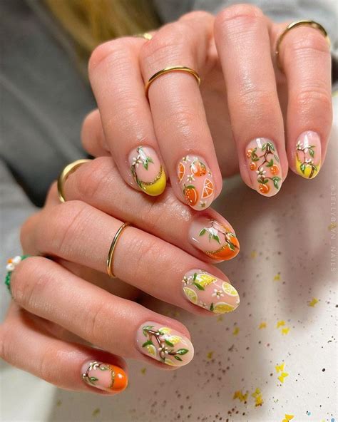 Nail Art Designs, Fruit Nail Designs, Orange Nail Designs, Nail Designs ...