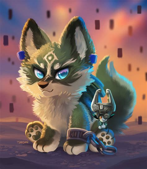 Wolf Link and Midna by TsaoShin on DeviantArt