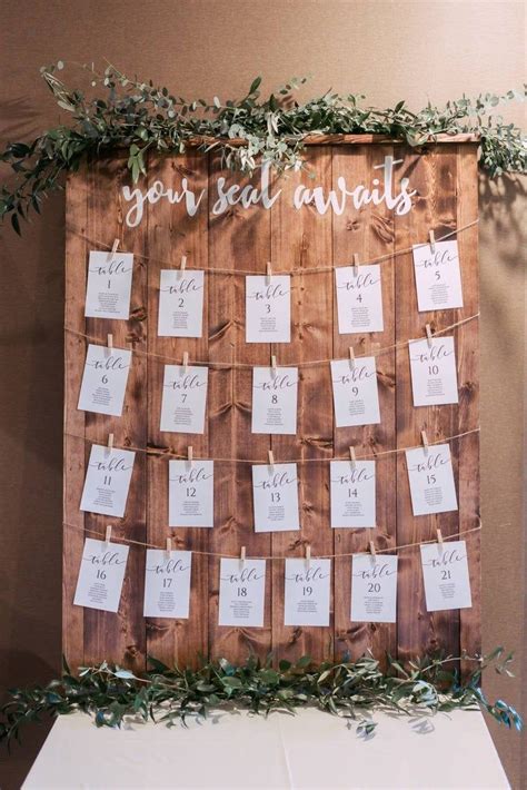 Rustic Wedding Seating Chart 30"x40" - your seat awaits | Wedding ...