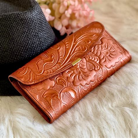 Embossed leather wallets for women • womens wallet • birthday gifts for her