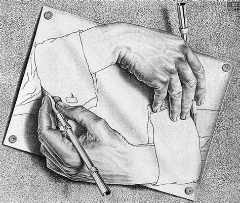 Drawing Hands by M.C. Escher, 1948 | Eye-deas | Pinterest | Escher ...