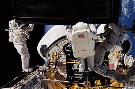 The first three-astronaut spacewalk | The Planetary Society