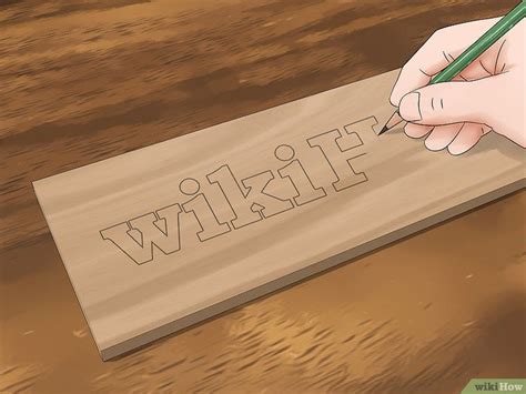 3 Ways to Carve Wood Letters - wikiHow Carving Letters In Wood, Dremel ...